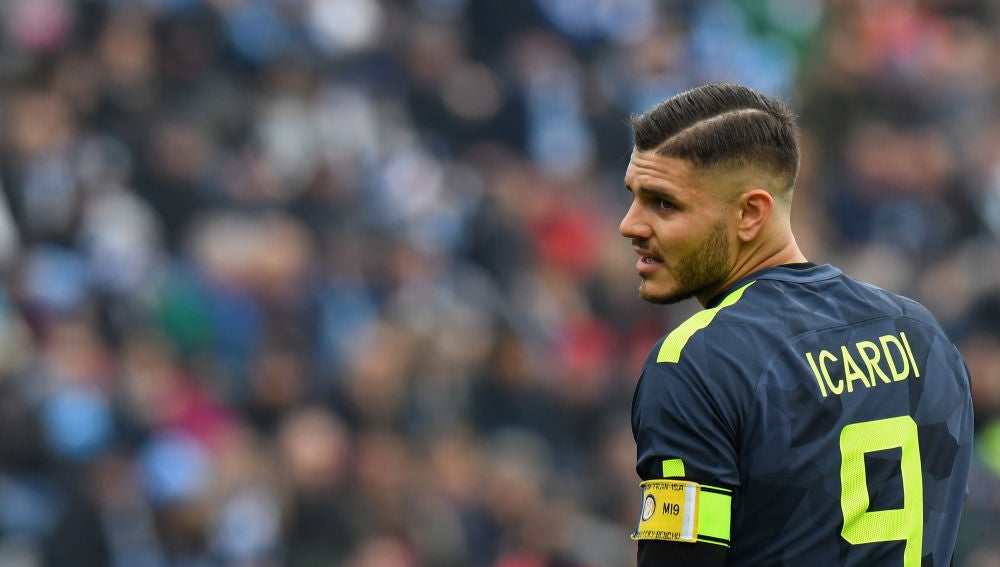 Icardi, durante un partido con el Inter
