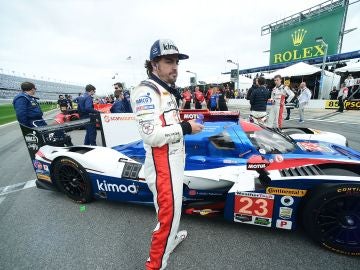 Fernando Alonso, durante las 24 horas de Daytona