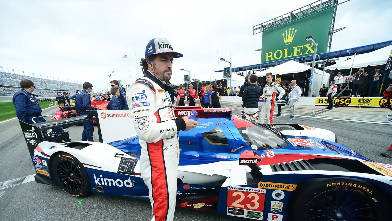 Fernando Alonso, durante las 24 horas de Daytona
