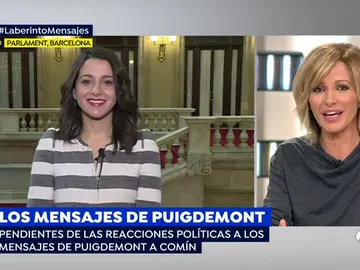 Arrimadas, sobre los mensajes de Puigdemont: "Ahora resulta que los traidores van a ser ellos" Arrimadas, sobre los mensajes de Puigdemont: "Ahora resulta que los traidores van a ser ellos"
