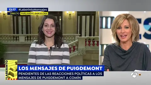 Arrimadas, sobre los mensajes de Puigdemont: "Ahora resulta que los traidores van a ser ellos" Arrimadas, sobre los mensajes de Puigdemont: "Ahora resulta que los traidores van a ser ellos"