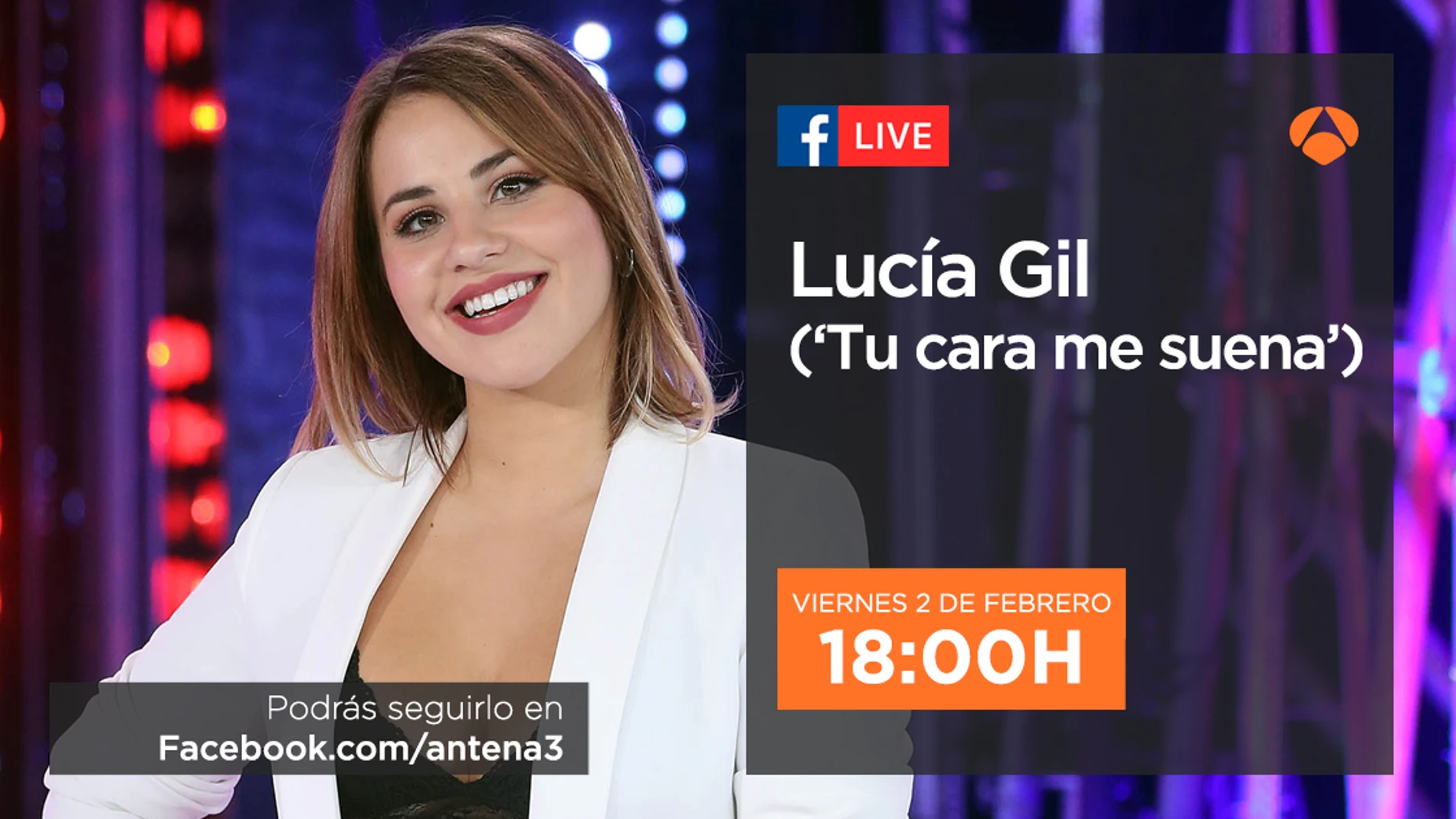 El viernes, Lucía Gil charlará en directo en Facebook Live sobre el 'Especial Eurovisión' en 'Tu cara me suena'