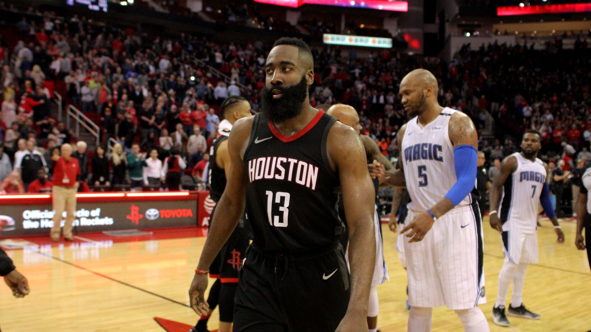 James Harden, en su hist&oacute;rico partido ante los Magic
