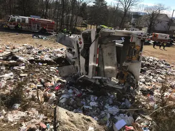 Imagen de la zona en la que tuvo lugar el accidente entre un tren y un camión en Virginia Imagen de la zona en la que tuvo lugar el accidente entre un tren y un camión en Virginia