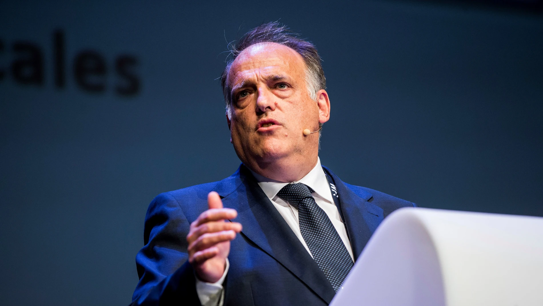 Javier Tebas, durante un acto Javier Tebas, durante un acto