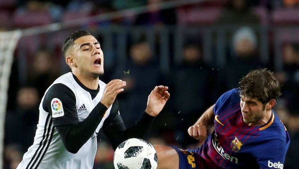 Pereira se duele tras la entrada de Sergi Roberto