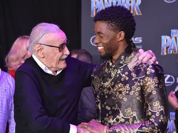 Stan Lee en la premiere de 'Black Panther' Stan Lee en la premiere de 'Black Panther'