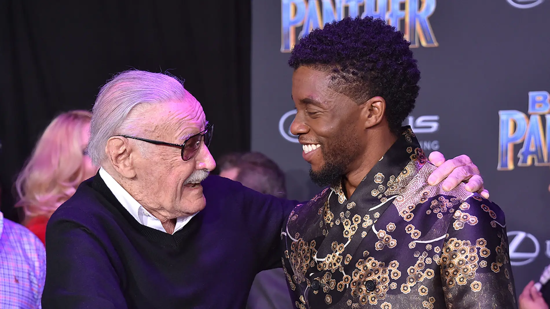 Stan Lee en la premiere de 'Black Panther'