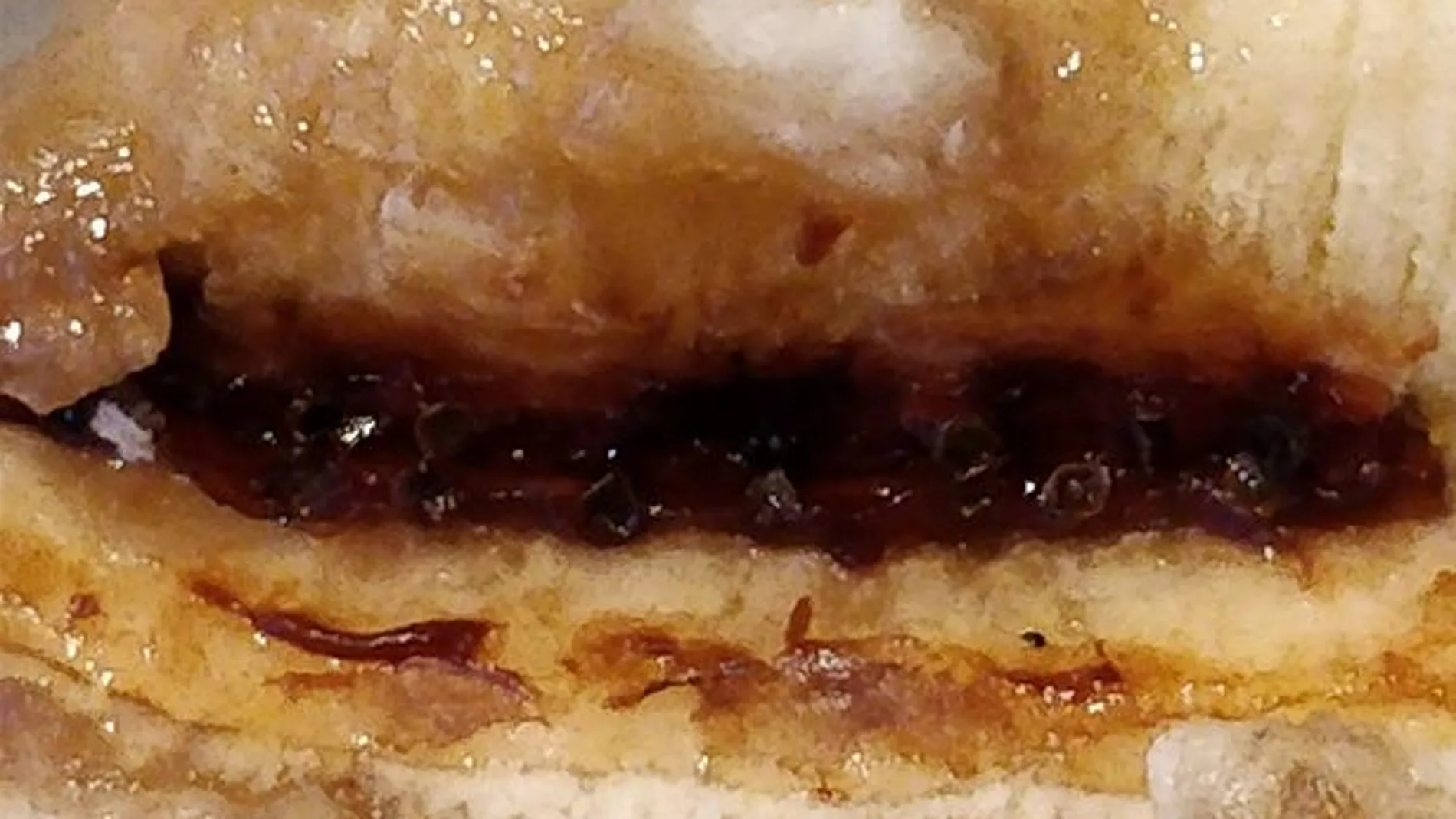 Imagen de la banana con huevos de araña Imagen de la banana con huevos de araña