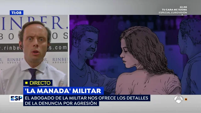 El abogado de la soldado que denunció la 'Manada' militar: "Ella está de baja y los compañeros implicados siguen con una vida normal" El abogado de la soldado que denunció la 'Manada' militar: "Ella está de baja y los compañeros implicados siguen con una vida normal"