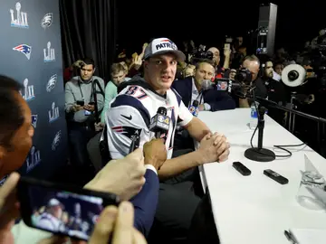 Rob Gronkowski, de los Patriots de Nueva Inglaterra Rob Gronkowski, de los Patriots de Nueva Inglaterra