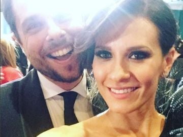 Elena Ballesteros junto a su marido en los Goya 2018 Elena Ballesteros junto a su marido en los Goya 2018