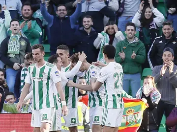 El Betis celebra un gol El Betis celebra un gol