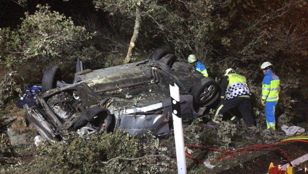 Así ha quedado el coche tras el accidente
