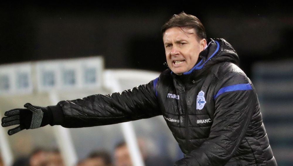 Cristóbal Parralo, en un partido del Deportivo
