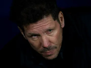 Diego Simeone, durante un partido Diego Simeone, durante un partido