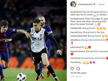 Sergi Roberto se disculpa con Pereira Sergi Roberto se disculpa con Pereira