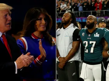 Trump pidió "respeto" por el himno y la bandera de Estados Unidos Trump pidió "respeto" por el himno y la bandera de Estados Unidos