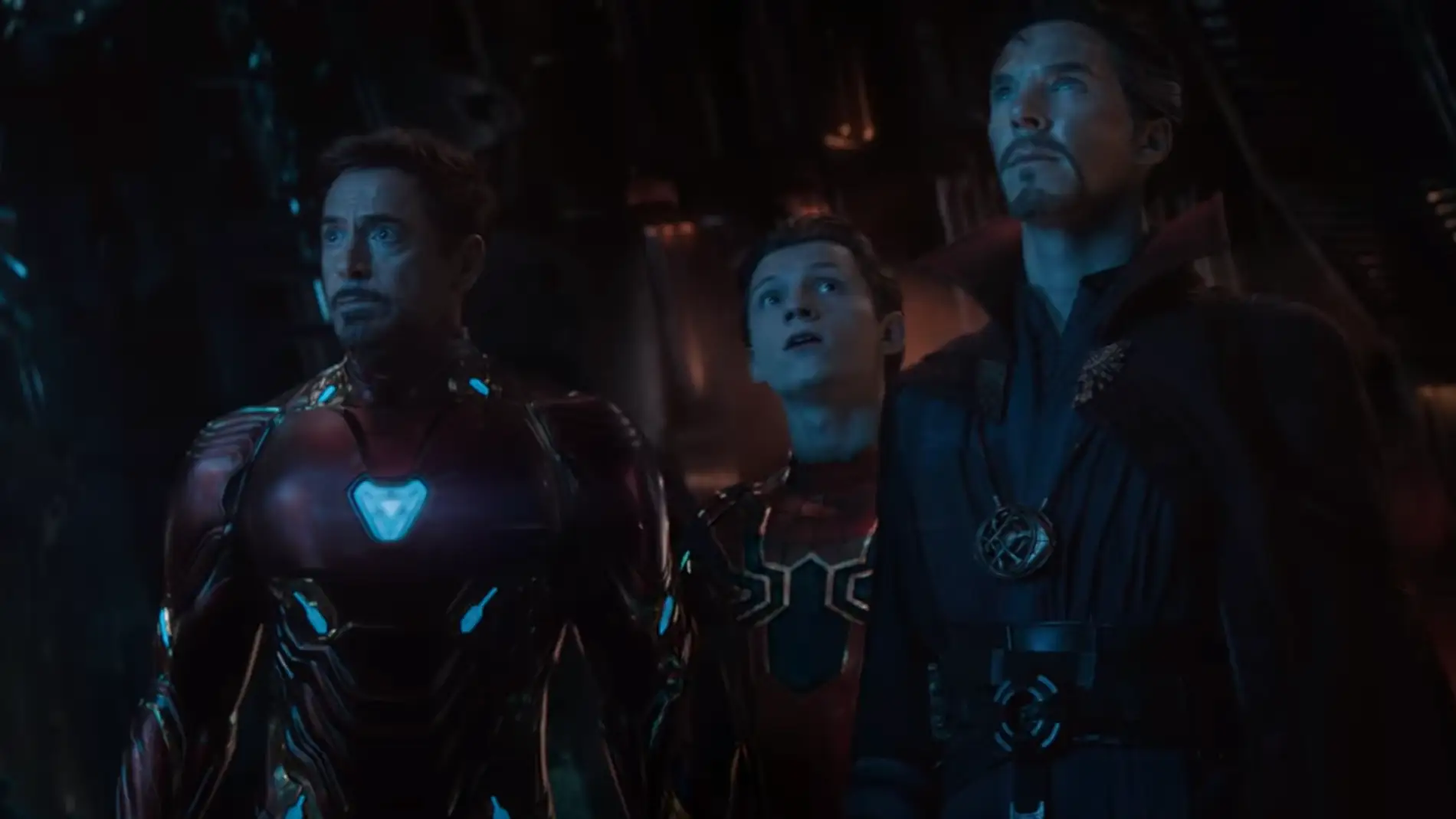 Iron Man, SpiderMan y Dr. Extraño en 'Vengadores: Infinity War'