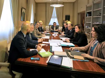 El gabinete de crisis que se ha reunido ante la situación meteorológica El gabinete de crisis que se ha reunido ante la situación meteorológica