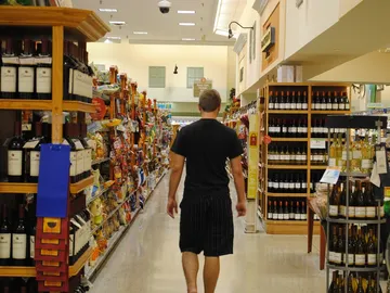 Imagen de archivo de un supermercado Imagen de archivo de un supermercado