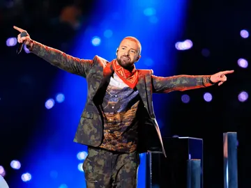 Justin Timberlake durante su actuación en la Super Bowl Justin Timberlake durante su actuación en la Super Bowl