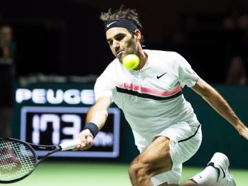 Roger Federer, en acción en el torneo de Rotterdam