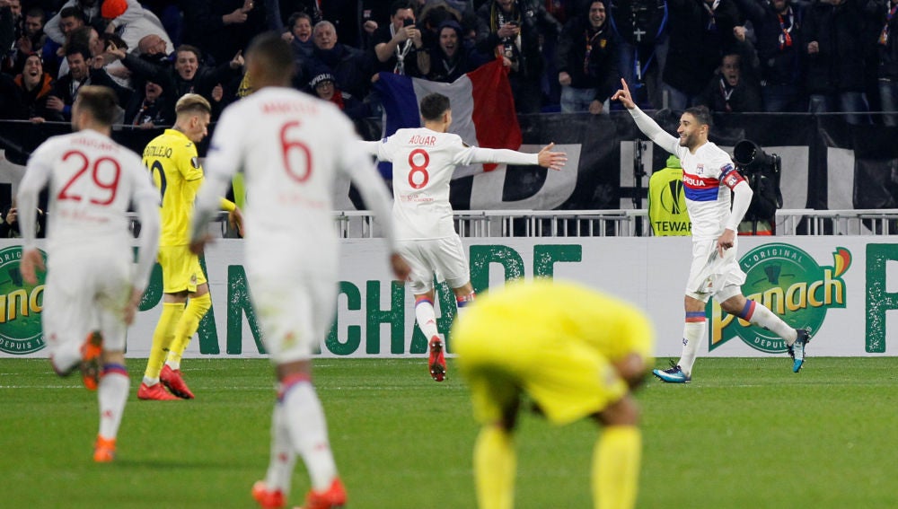 Fekir celebra su gol ante el Villarreal