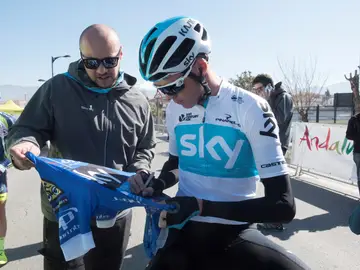 Chris Froome, en la Vuelta a Andalucía Chris Froome, en la Vuelta a Andalucía