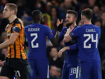 Giroud celebra un gol ante el Hull City Giroud celebra un gol ante el Hull City