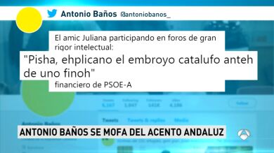 Antonio Baños, criticado en las redes sociales tras ridiculizar el acento andaluz