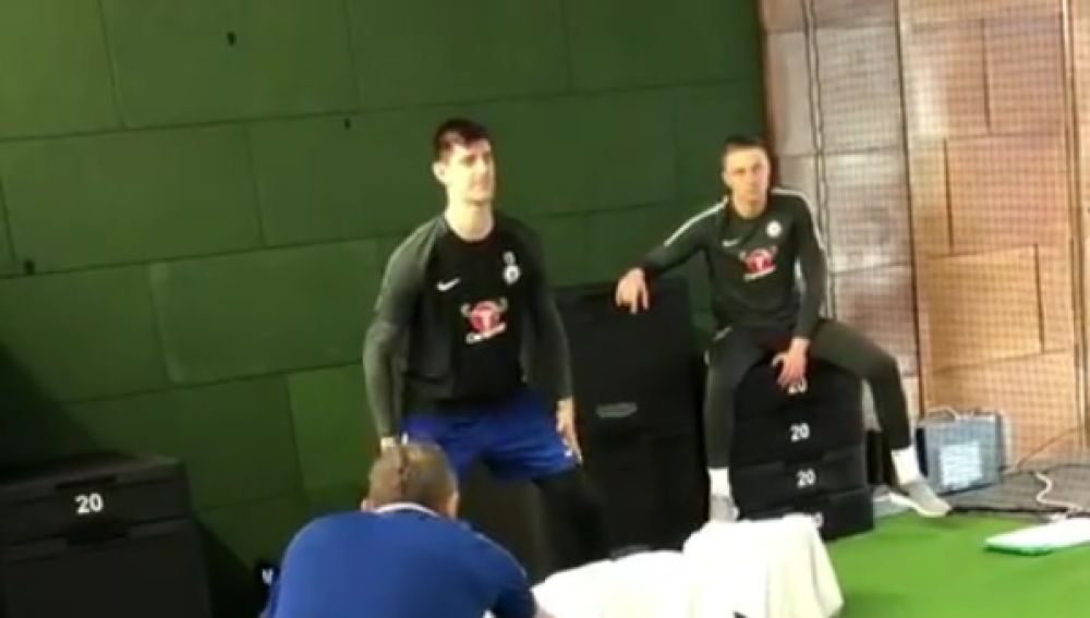 Courtois y su ejercicio de reflejos