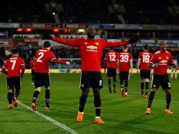Lukaku celebrando el gol en la FA Cup Lukaku celebrando el gol en la FA Cup