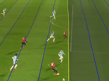 Las polémicas 'líneas' torcidas del VAR en el gol de Mata Las polémicas 'líneas' torcidas del VAR en el gol de Mata