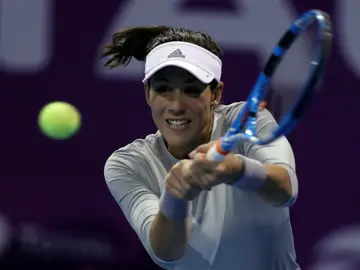 Muguruza golpea una bola Muguruza golpea una bola