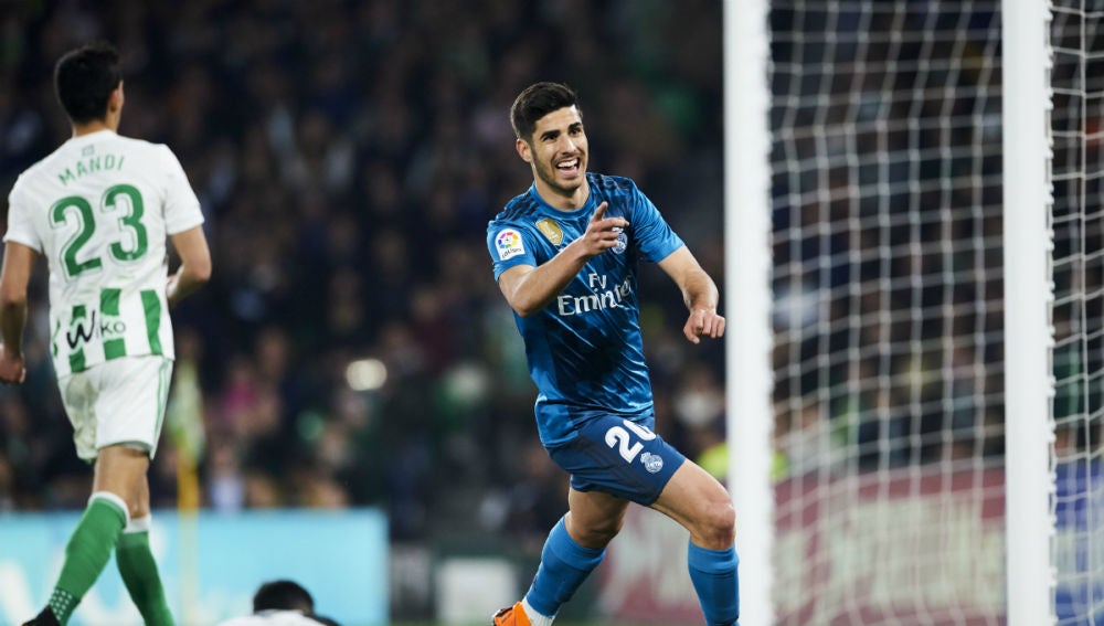 Asensio celebra un gol ante el Betis