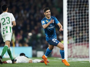 Asensio celebra un gol ante el Betis