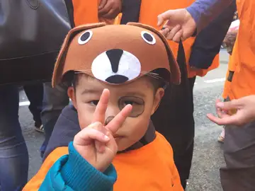 Uno de los asistentes a la celebración del Año Nuevo Chino en Usera Uno de los asistentes a la celebración del Año Nuevo Chino en Usera