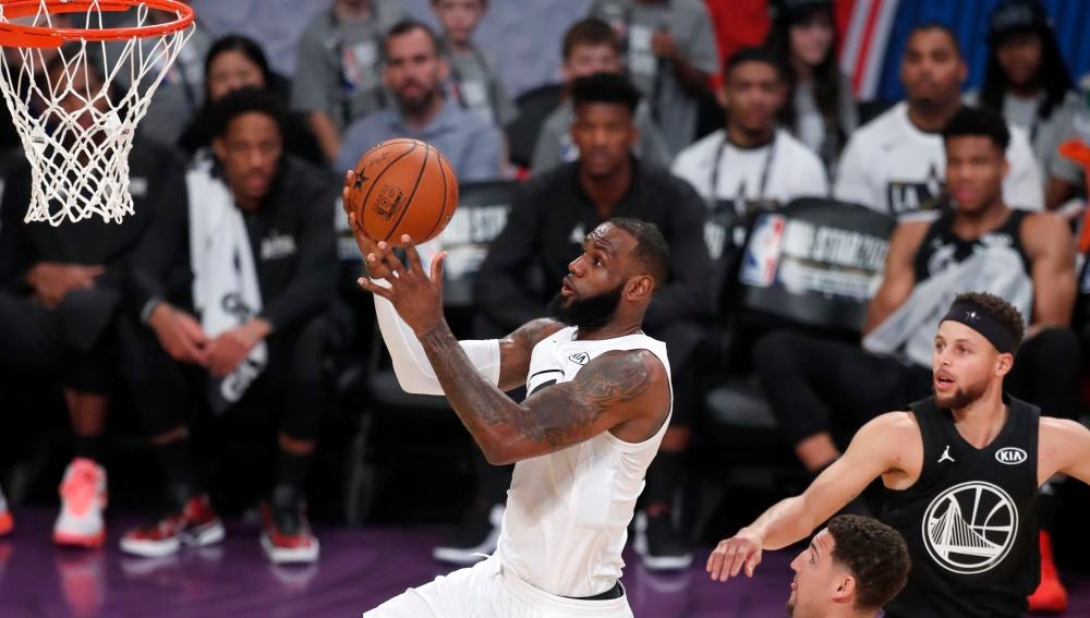 LeBron James, en acción durante el All Star 2018