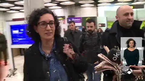 Marta Rovira a su llegada al aeropuerto de Madrid Marta Rovira a su llegada al aeropuerto de Madrid