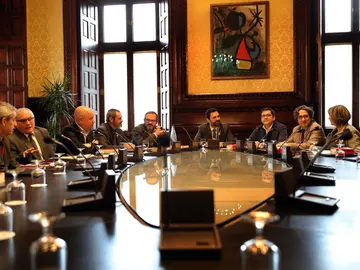 El presidente del Parlament, Roger Torrent, durante la reunión semanal de la Mesa El presidente del Parlament, Roger Torrent, durante la reunión semanal de la Mesa