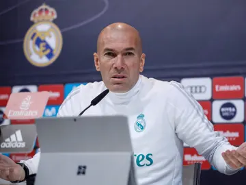 Zinedine Zidane, en rueda de prensa Zinedine Zidane, en rueda de prensa