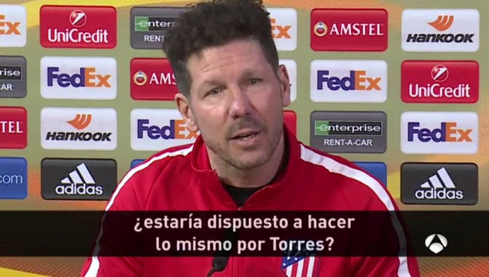 El tajante "no" de Simeone sobre el futuro de Fernando Torres en el Atlético de Madrid
