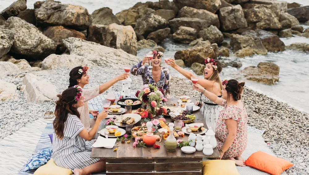 Bridal Party temáticas de cocina con un taller o clase de cocina