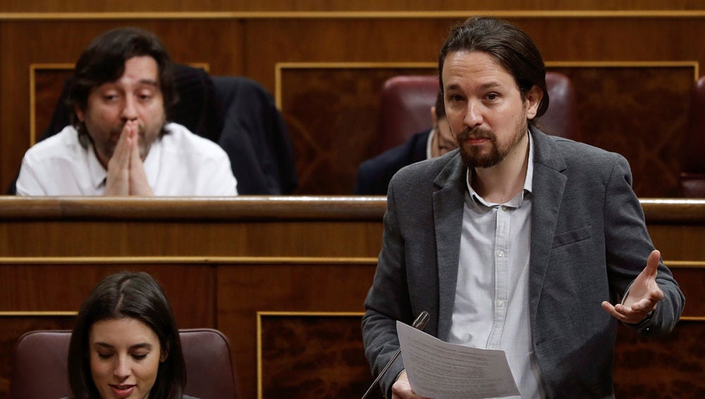 Pablo Iglesias en la sesión de control