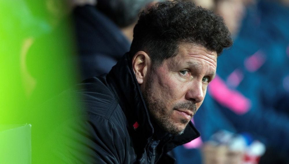 Simeone, durante el partido contra el Copenhague