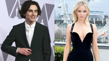Timothée Chalamet y Jennifer Lawrence