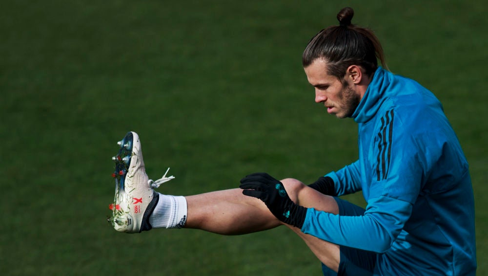 Gareth Bale, en un entrenamiento del Real Madrid