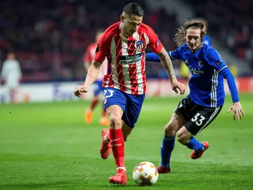 Vitolo, durante el partido contra el Copenhague Vitolo, durante el partido contra el Copenhague