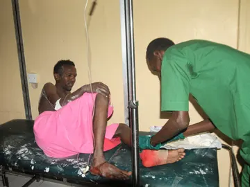 Uno de los heridos en el atentado de Mogadiscio Uno de los heridos en el atentado de Mogadiscio